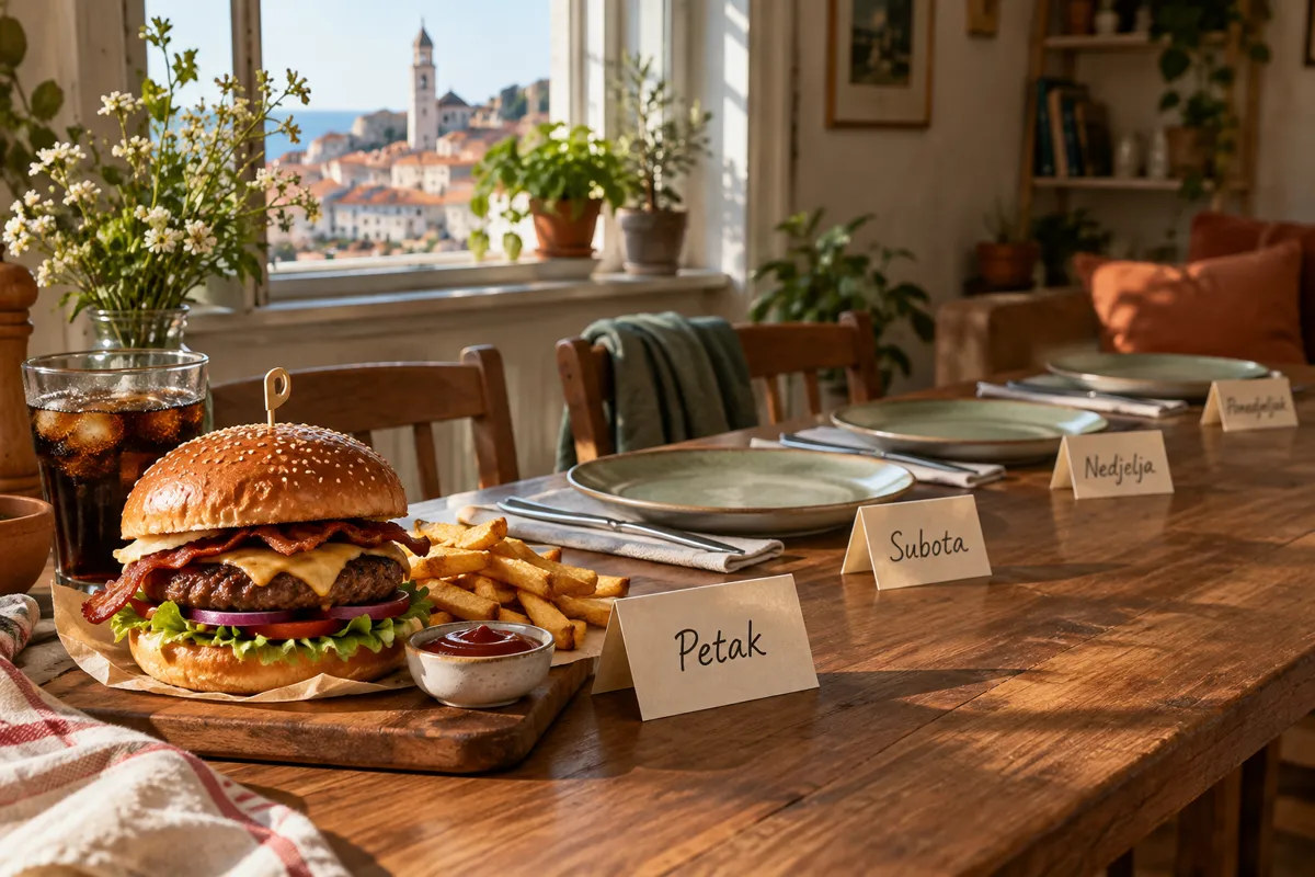 Ilustracija: HAMBURGER U PETAK - GLADNI DO PONEDJELJKA