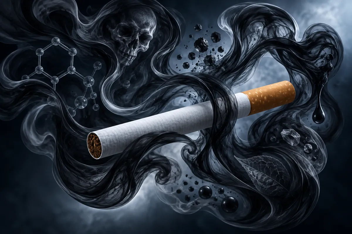 Ilustracija: Doznajte što je pronađeno u dimu cigareta!