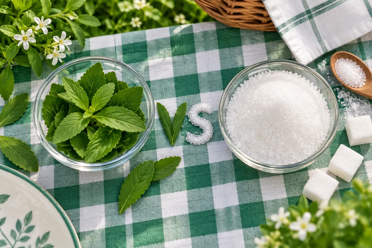 Ilustracija: Stevia vs. šećer