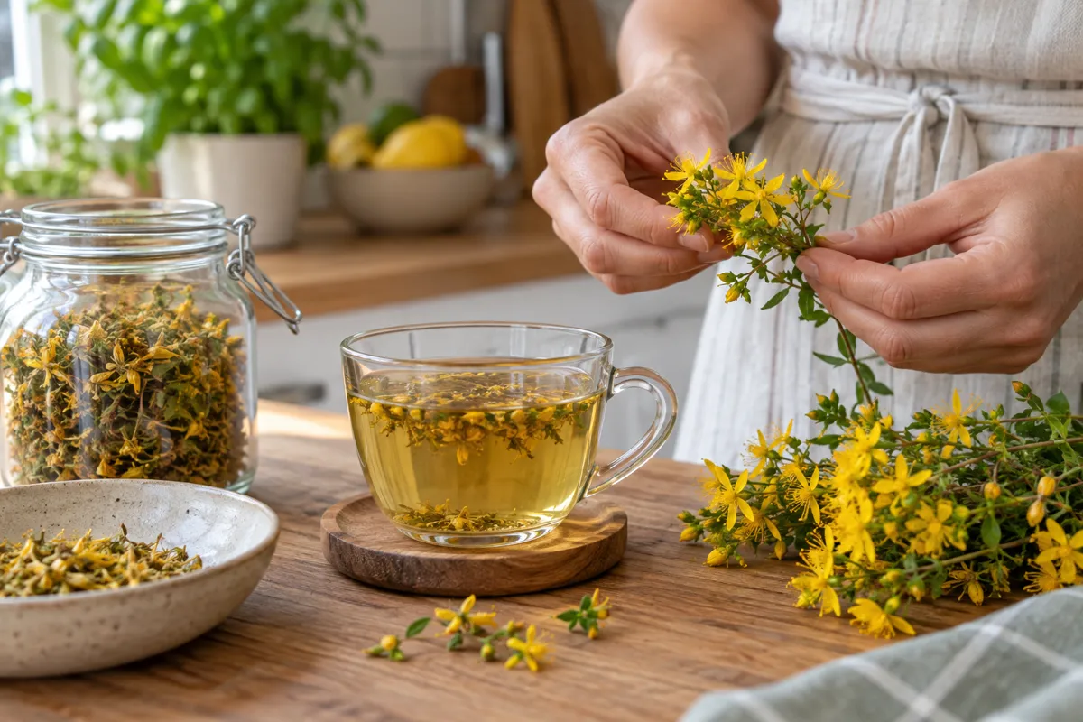 Ilustracija: Gospina trava - kantarion